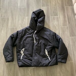 AUTHENTIC FW19 LOUIS VUITTON VIRGIL SNAP BUTTON CHAIN DOWN JACKET SZ LV 48 M